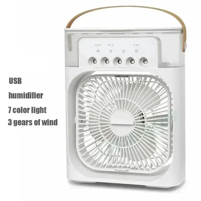 Nuevo ventilador 3 en 1, aire acondicionado, Mini enfriador de aire para el hogar, luz LED nocturna, humidificador portátil, ventilador de ajuste de aire, ventilador para oficina y hogar