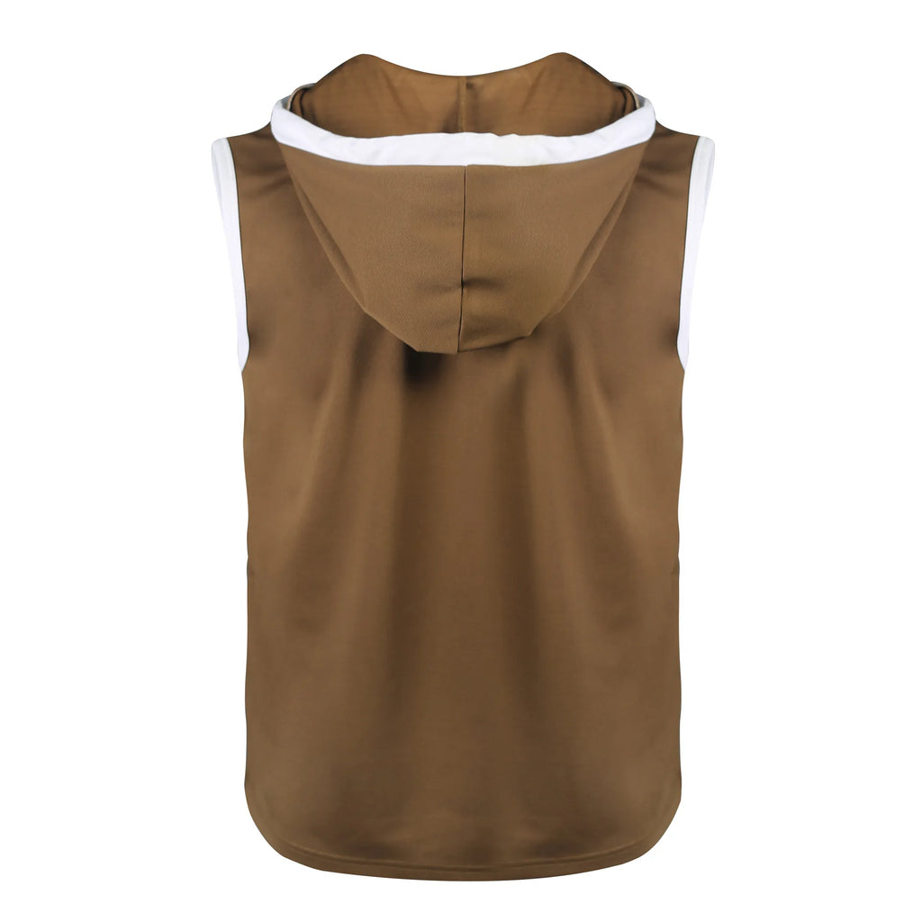Nuevo Chaleco de verano para hombre, chaleco con capucha pesado, camiseta informal sin mangas a la moda