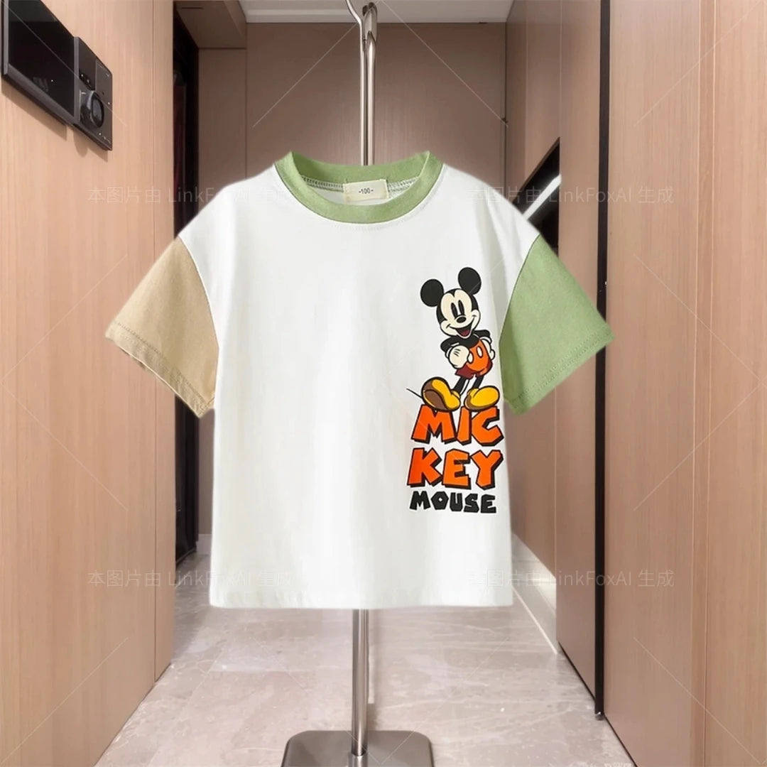 Ropa de verano de diseño moderno para niños, camiseta de dibujos animados, ropa para bebés, camisetas de manga corta, camisetas holgadas de moda para niños de 1 a 7 años