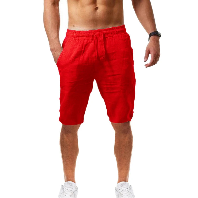 Ttrend New Men's Shorts  Cotton and Linen Beach Jogging  Leisure Sports Short Pants