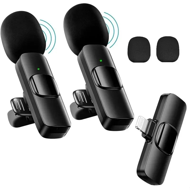 Mini micrófono inalámbrico para teléfonos móviles micrófono Lavalier inalámbrico para iPhone grabación de vídeo transmisión en vivo YouTube Tik