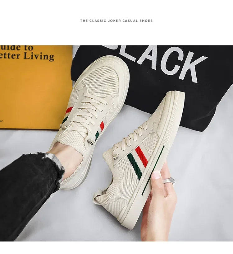 Zapatillas de deporte de moda Para Hombre, mocasines transpirables de malla ligera de lujo Para caminar al aire libre, Zapatos planos Para Hombre, Zapatos informales Para Hombres