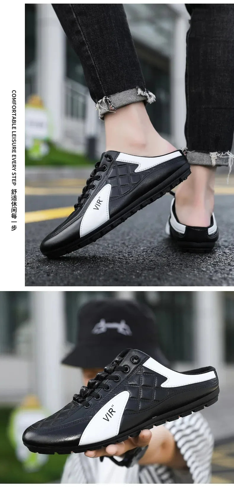 Zapatillas De verano para Hombre, Zapatos informales De fondo plano a la moda para Hombre, Zapatos De soporte De suela blanda, zapatillas De deporte para Hombre