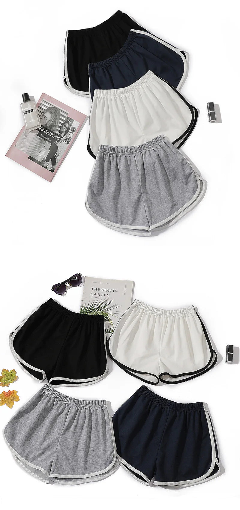 Pantalones cortos elásticos para mujer, holgados, de secado rápido, para correr finos de verano, fitness, ocio y ropa antiexterna. Instagram