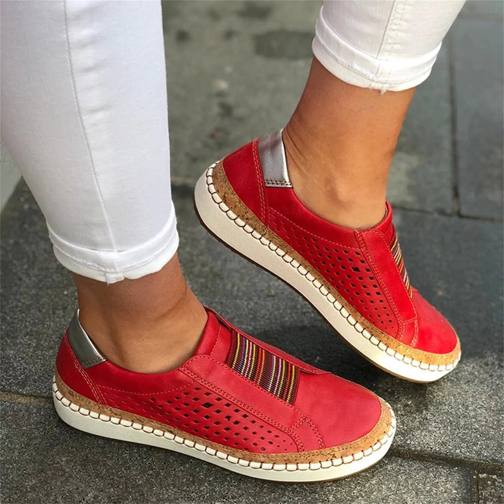 Zapatos de malla con agujeros para Mujer, calzado plano y transpirable, Tendencia 2024, 2024