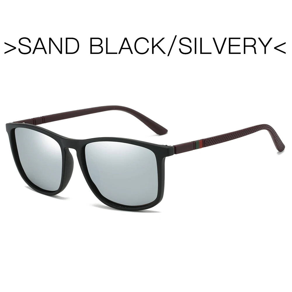 Gafas de sol deportivas para hombre, lentes de sol cuadradas polarizadas, cómodas, ligeras, accesorio con Origina UV400