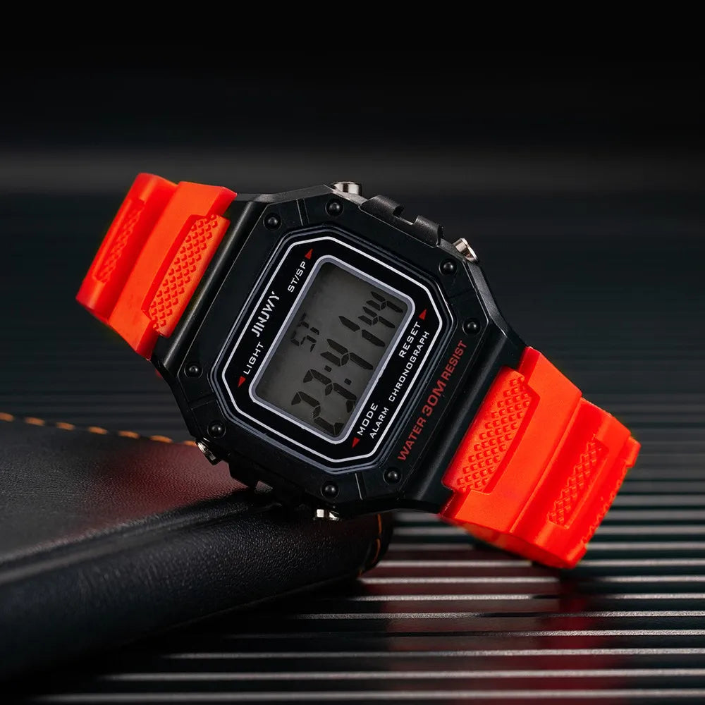 2025 relojes digitales para hombres, reloj de pulsera deportivo resistente al agua, reloj de pulsera LED electrónico dorado para mujeres, reloj informal para hombre