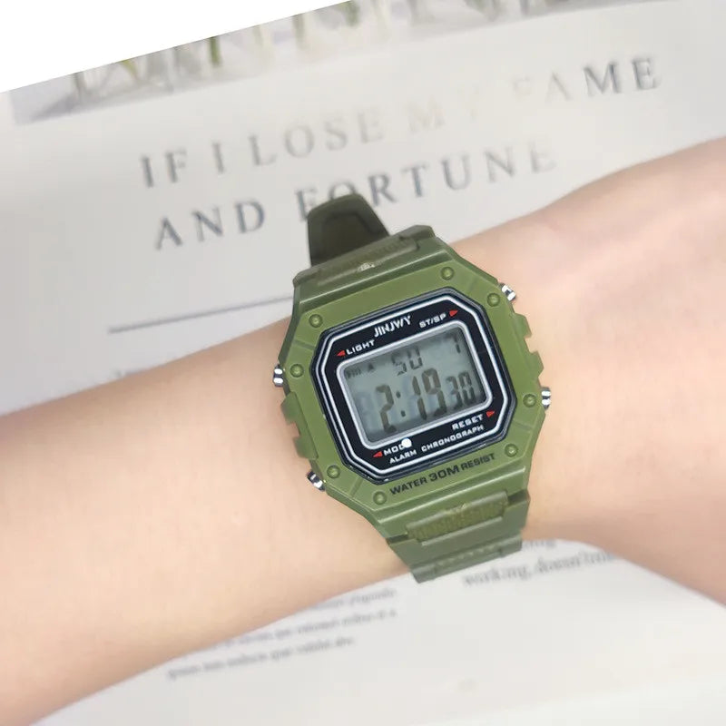 2025 relojes digitales para hombres, reloj de pulsera deportivo resistente al agua, reloj de pulsera LED electrónico dorado para mujeres, reloj informal para hombre