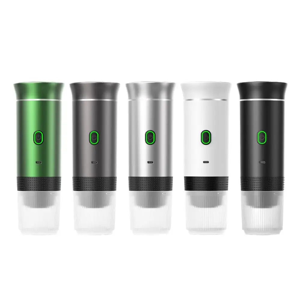 Cafetera eléctrica portátil, máquina de café expreso italiana portátil para coche y hogar, cafetera de viaje en polvo con cápsulas 3 en 1