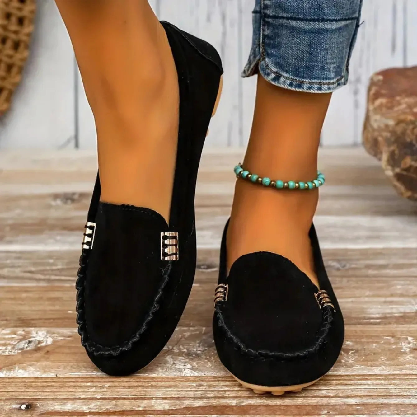 Zapatos informales para Mujer, mocasines planos para primavera y otoño, Zapatos planos De tela vaquera suave antideslizantes a la moda, 2024