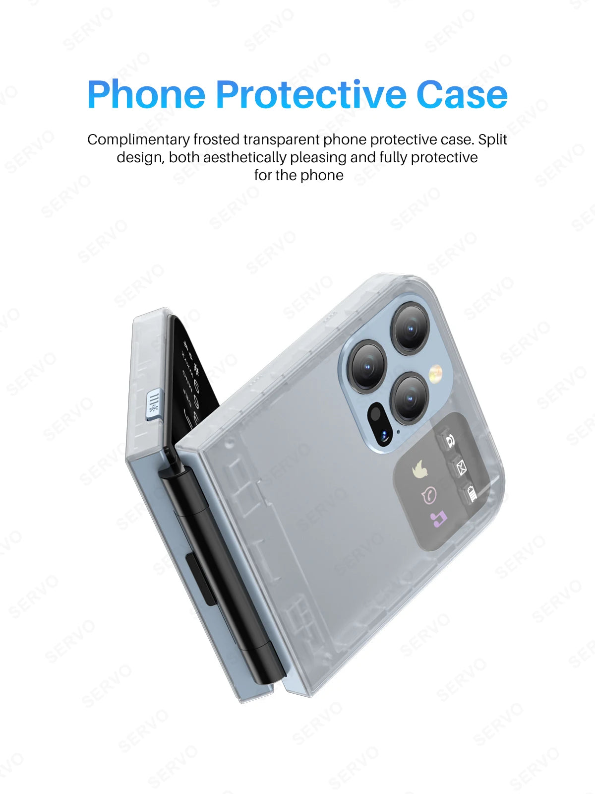 SERVO A50 PRO Flip teléfono móvil 2G GSM 2,4 "pantalla grabadora de llamadas automática marcación rápida 2 SIM televisores plegables oficial auténtico