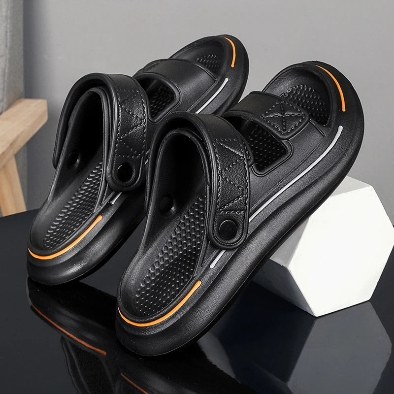 Zapatillas de verano para hombre, sandalias con plataforma de suela blanda EVA, zapatillas Unisex, zapatos de playa informales, chanclas para interior y exterior para mujer