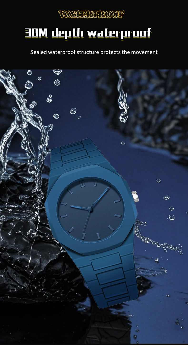 2025 nuevo reloj deportivo y de ocio creativo Simple moderno diseño creativo movimiento de cuarzo resistente al agua relojes energéticos regalo para hombres