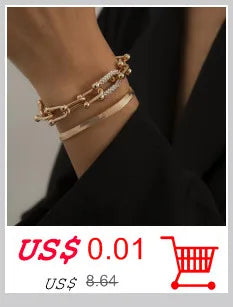 Nueva playa descalzo sandalia joyería elegante novia Sexy mujer moda encanto capa cadena enlace cuentas de cristal pie tobillera pulsera