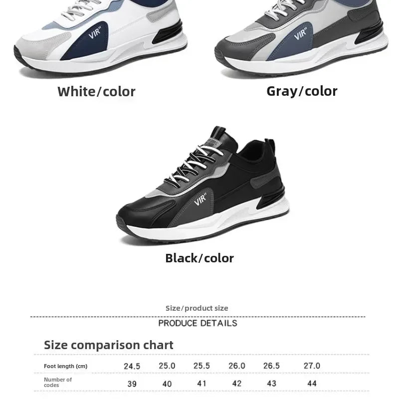 2025 nuevos zapatos deportivos para hombre, tendencia para correr, ocio, estudiantes de alta calidad, zapatos que combinan con todo, zapatos de elevación de altura para hombre
