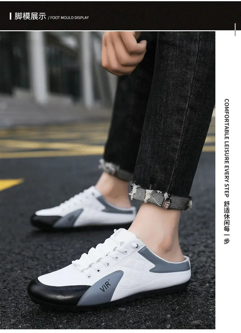 Zapatillas De verano para Hombre, Zapatos informales De fondo plano a la moda para Hombre, Zapatos De soporte De suela blanda, zapatillas De deporte para Hombre