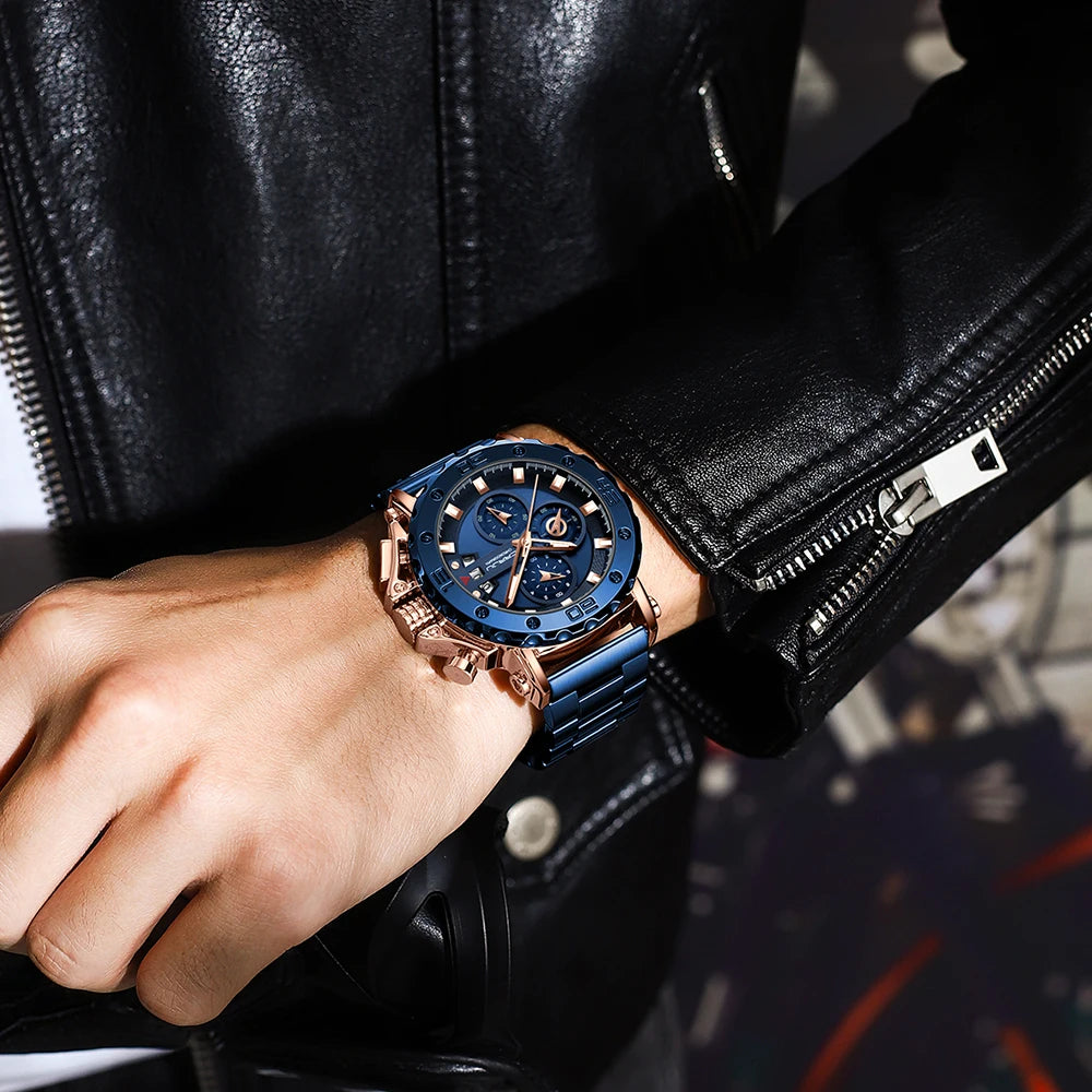 2025 nuevo Reloj deportivo de cuarzo para Hombre, acero inoxidable 316L, zafiro, esfera grande, relojes para Hombre, Reloj resistente al agua 30M, Reloj para Hombre