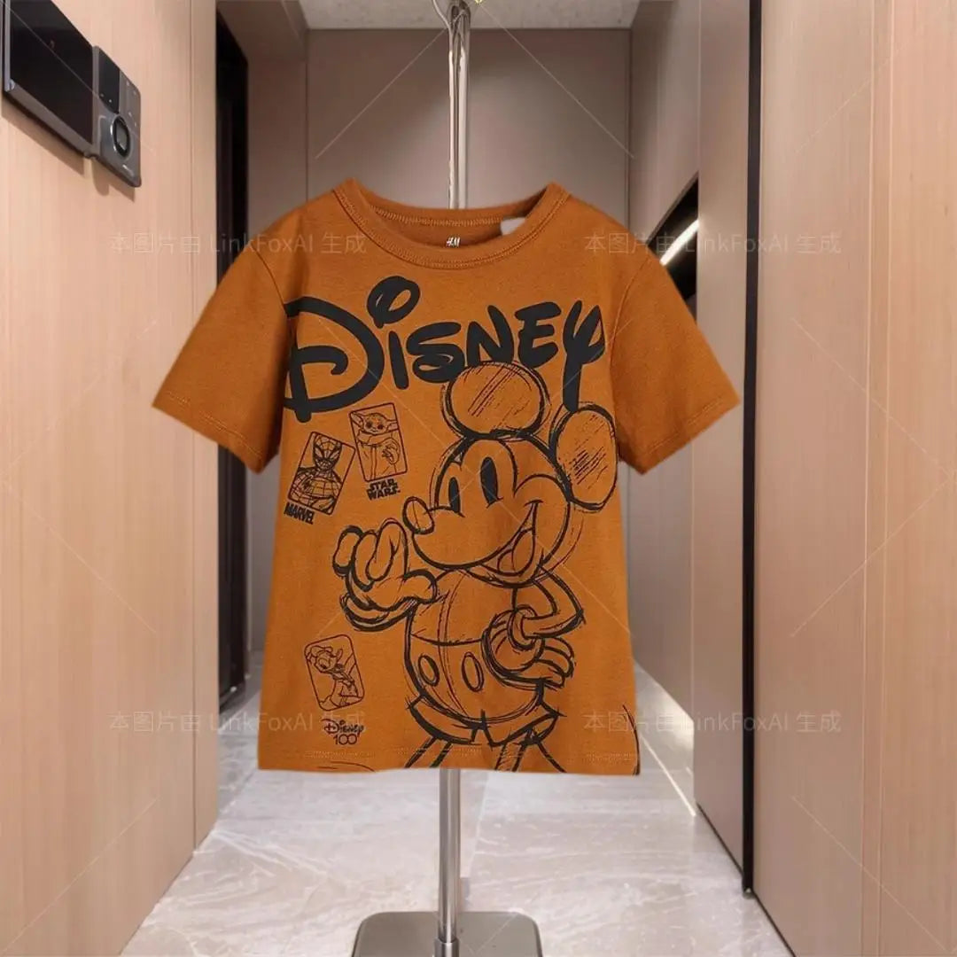 Ropa de verano de diseño moderno para niños, camiseta de dibujos animados, ropa para bebés, camisetas de manga corta, camisetas holgadas de moda para niños de 1 a 7 años