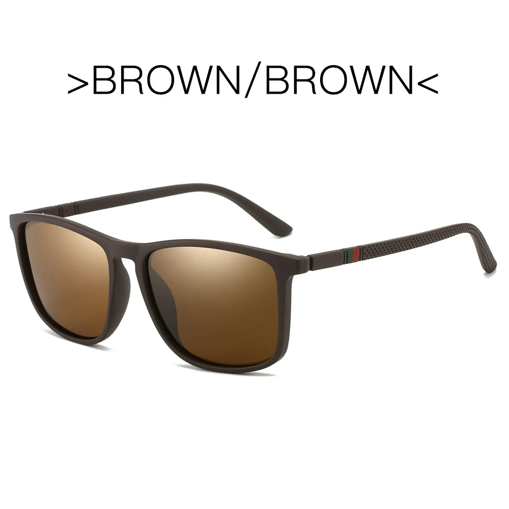 Gafas de sol deportivas para hombre, lentes de sol cuadradas polarizadas, cómodas, ligeras, accesorio con Origina UV400