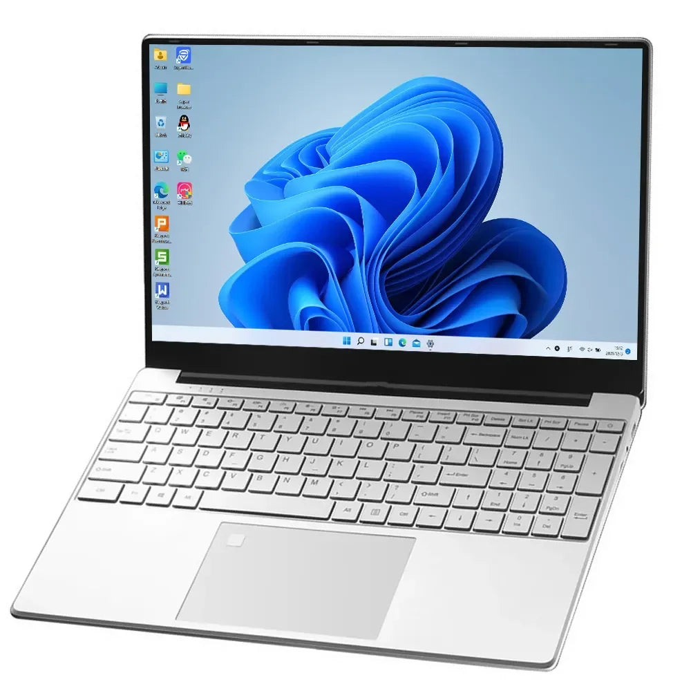 Portátil 15,6 pulgadas pantalla IPS 16GB RAM Intel 11th N5095 Netbook de negocios Windows 10 11 Pro Gaming Office Notebook Pc portátil