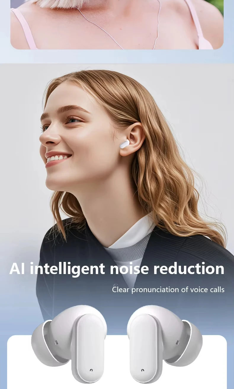 Auricular Wireless Bluetooth Earphones In Ear Noise Reduction Sports Waterproof for Android, iOS, PC Long Battery Life