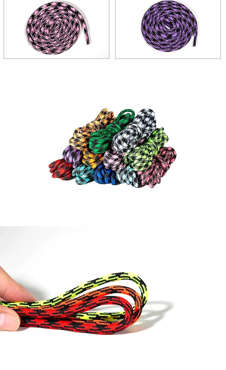 1 par de cordones especiales para deportes al aire libre de 4,5 MM, cordones para zapatos con punta de flor, cordones redondos de poliéster, botas de algodón, accesorios para zapatos