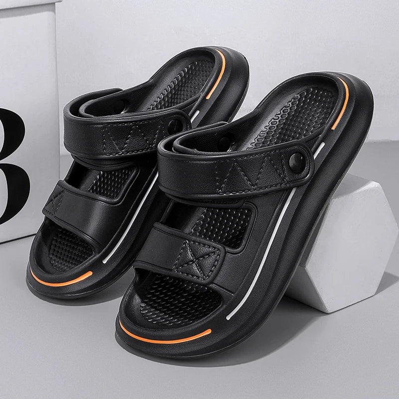 Zapatillas de verano para hombre, sandalias con plataforma de suela blanda EVA, zapatillas Unisex, zapatos de playa informales, chanclas para interior y exterior para mujer
