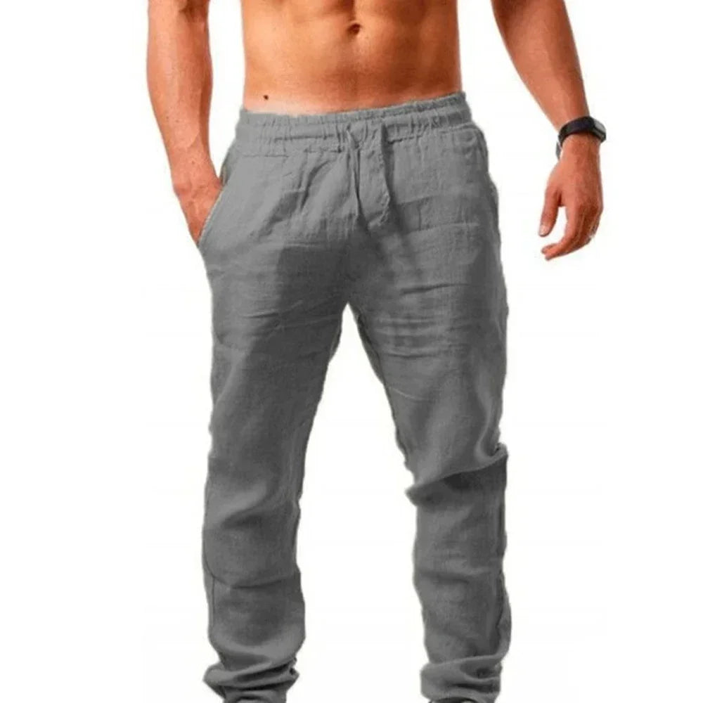 Pantalones informales para hombre, pantalones transpirables de alta calidad para verano, pantalones de chándal de Color sólido, pantalones deportivos para correr, ropa de calle deportiva