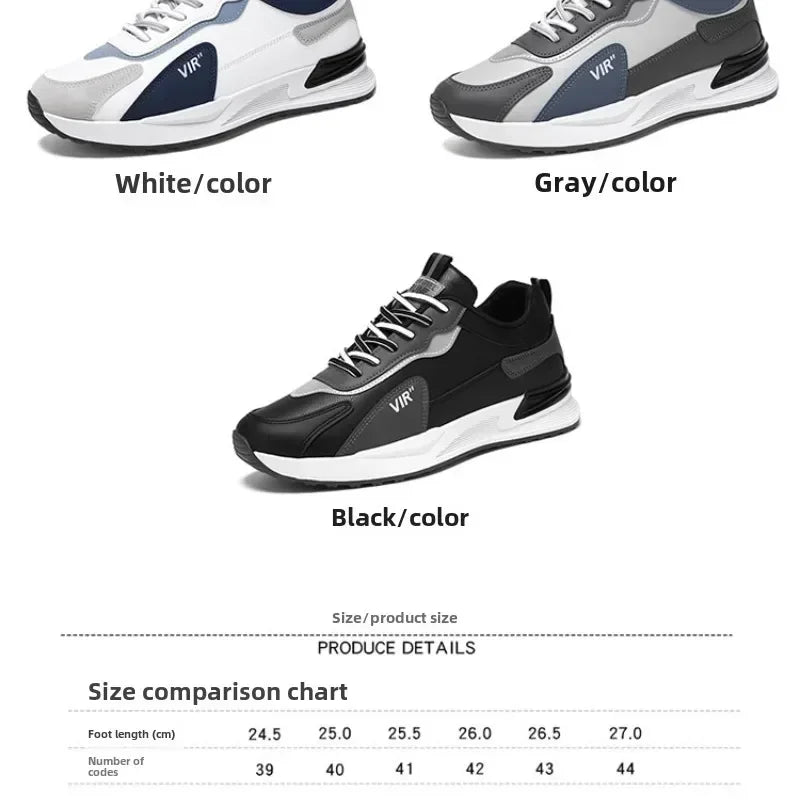 2025 nuevos zapatos deportivos para hombre, tendencia para correr, ocio, estudiantes de alta calidad, zapatos que combinan con todo, zapatos de elevación de altura para hombre
