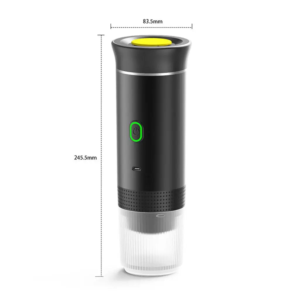 Cafetera eléctrica portátil, máquina de café expreso italiana portátil para coche y hogar, cafetera de viaje en polvo con cápsulas 3 en 1