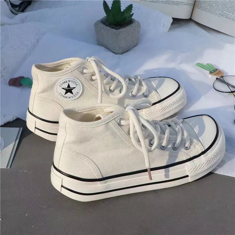 Zapatos De Mujer Tendencia, zapatillas De plataforma para Mujer, cabeza De Mango, Zapatos De lona informales para Mujer, zapatillas transpirables, Zapatos De Skateboard 2025