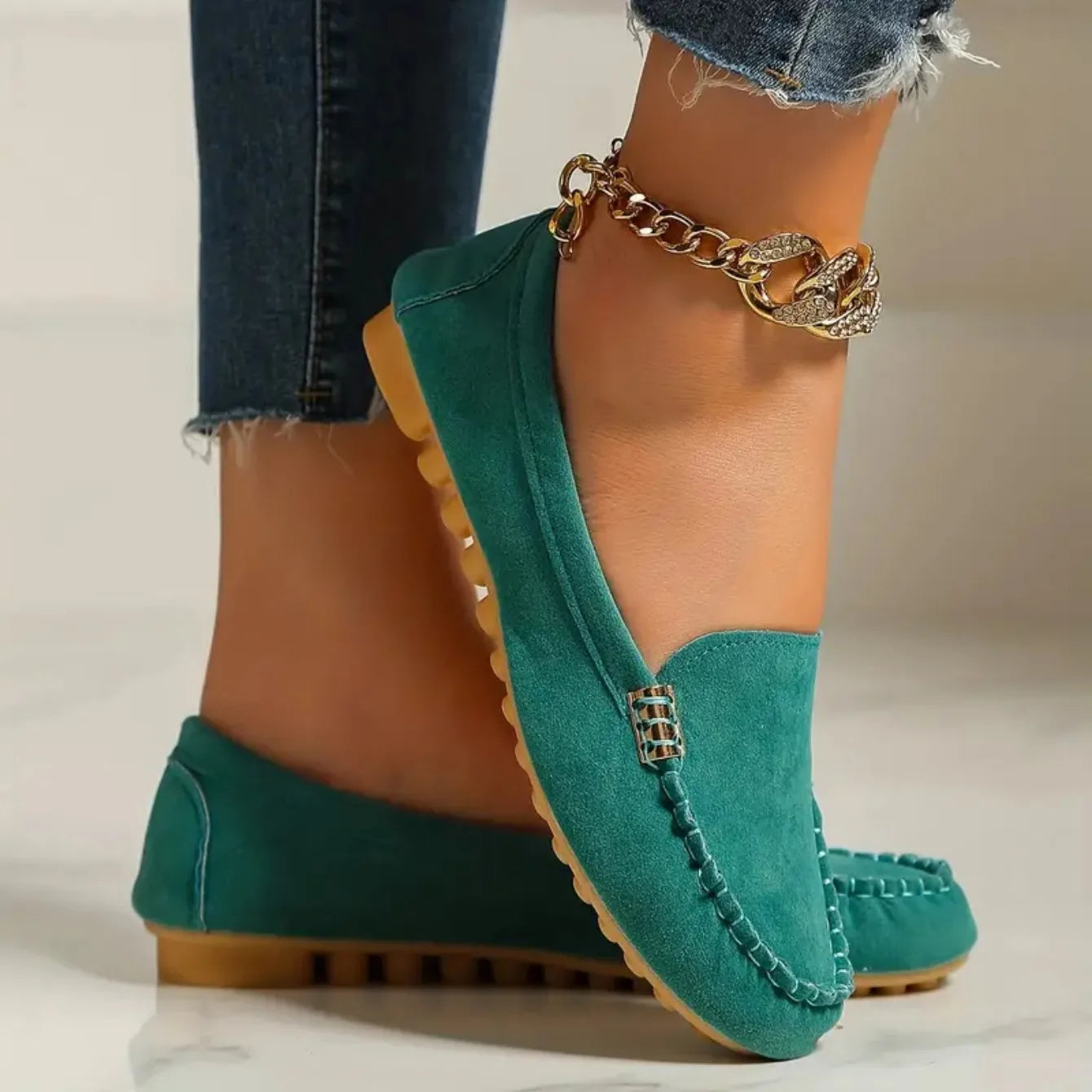 Zapatos informales para Mujer, mocasines planos para primavera y otoño, Zapatos planos De tela vaquera suave antideslizantes a la moda, 2024
