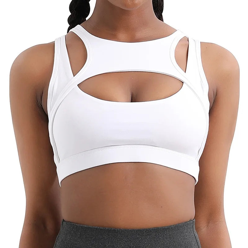 Ropa interior deportiva que absorbe los golpes para mujer, correr de alta intensidad, fitness, sujetador de yoga, sensación desnuda, sujetador de talla grande