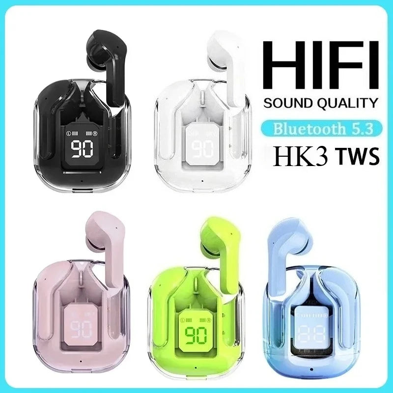 Nuevos auriculares inalámbricos HK3 BT5.3 T2 TWS auriculares ENC potencia LED pantalla Digital auriculares de sonido estéreo para deportes