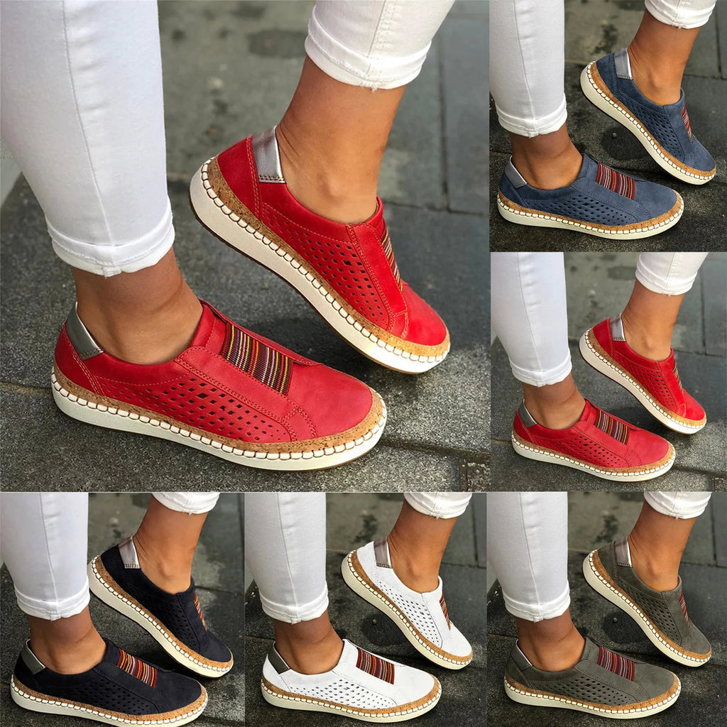 Zapatos de malla con agujeros para Mujer, calzado plano y transpirable, Tendencia 2024, 2024