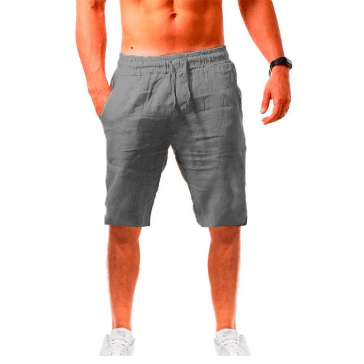 Ttrend New Men's Shorts  Cotton and Linen Beach Jogging  Leisure Sports Short Pants