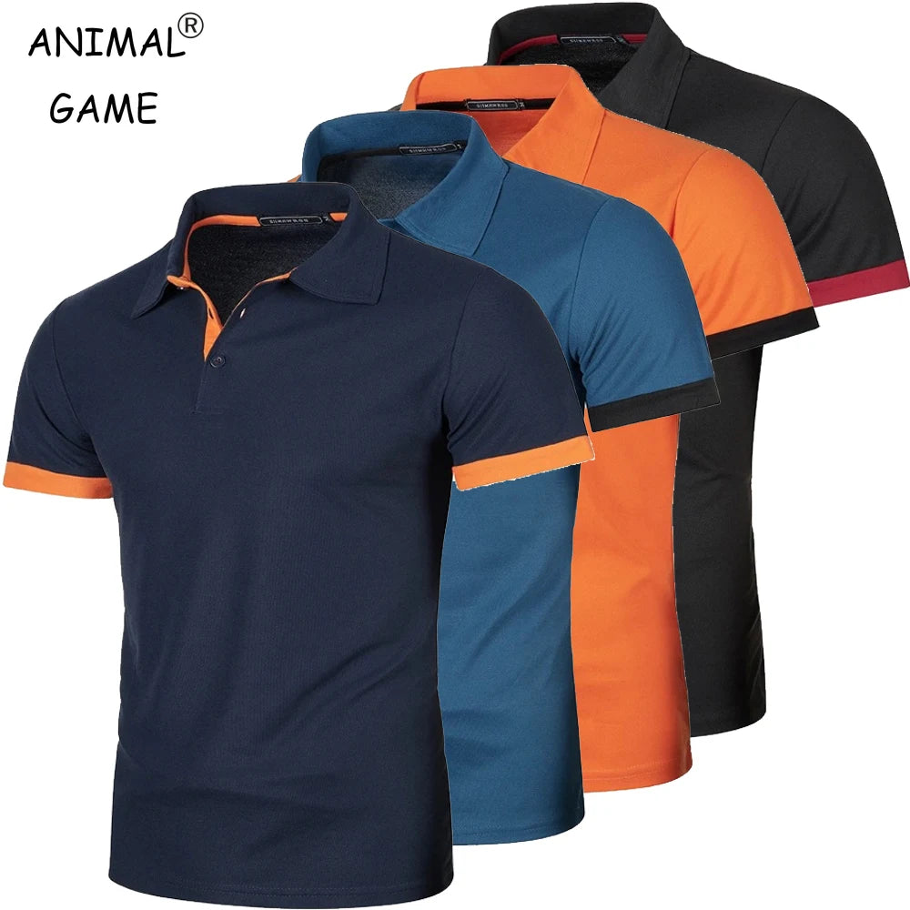 Nueva camisa Polo de manga corta para hombre, ropa de calle de Color sólido, camisetas ligeras con solapa para hombre, camisetas deportivas para correr de verano