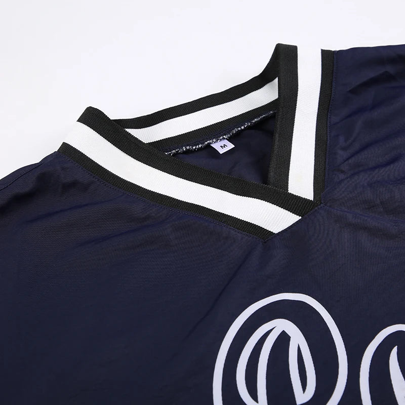 BIIKPIIK-Sudadera larga con capucha y cuello en V para mujer, abrigo informal con estampado de letras y rayas laterales, moda de otoño, combina con todo