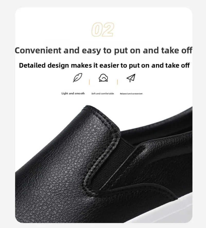 Zapatos Informales De Cuero Para Hombre, Calzado Plano Conciso, Mocasines Sin Cordones, 2 Colores, Moda De Primavera, Novedad
