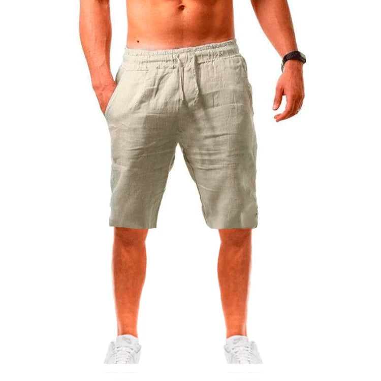 Ttrend New Men's Shorts  Cotton and Linen Beach Jogging  Leisure Sports Short Pants