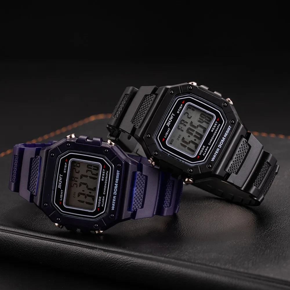 2025 relojes digitales para hombres, reloj de pulsera deportivo resistente al agua, reloj de pulsera LED electrónico dorado para mujeres, reloj informal para hombre