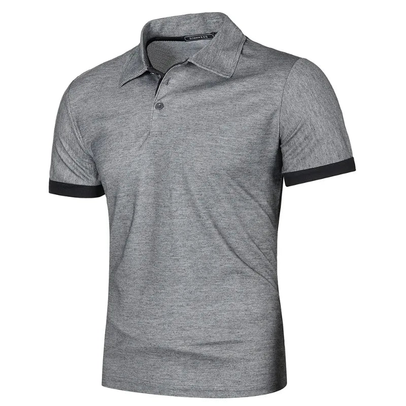 Nueva camisa Polo de manga corta para hombre, ropa de calle de Color sólido, camisetas ligeras con solapa para hombre, camisetas deportivas para correr de verano