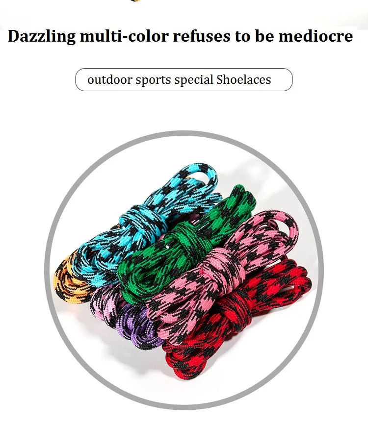 1 par de cordones especiales para deportes al aire libre de 4,5 MM, cordones para zapatos con punta de flor, cordones redondos de poliéster, botas de algodón, accesorios para zapatos