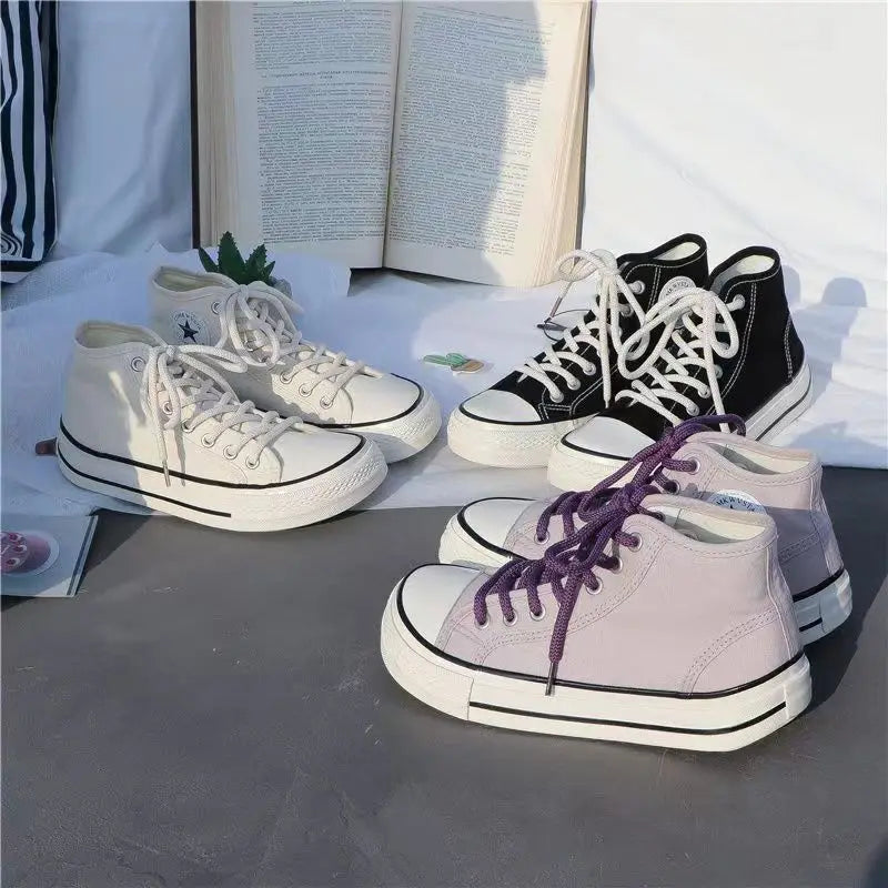 Zapatos De Mujer Tendencia, zapatillas De plataforma para Mujer, cabeza De Mango, Zapatos De lona informales para Mujer, zapatillas transpirables, Zapatos De Skateboard 2025