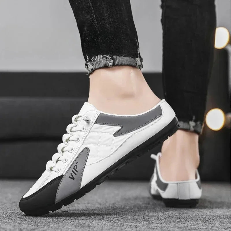 Zapatillas De verano para Hombre, Zapatos informales De fondo plano a la moda para Hombre, Zapatos De soporte De suela blanda, zapatillas De deporte para Hombre