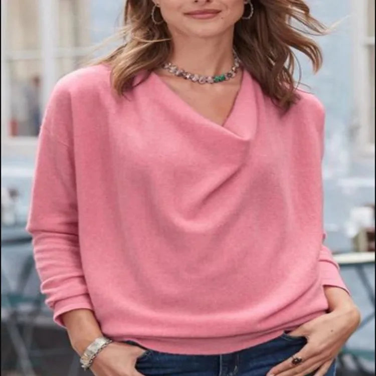 Camiseta elegante de manga larga a la moda para mujer, nueva camiseta, Tops para mujer, Camisetas Mujeres Tendencias 2024, 2024