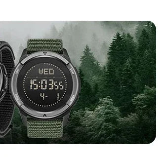 NORTH EDGE ALPS Reloj digital de fibra de carbono para hombre Shock Militray Sports Super ligero Brújula para exteriores Relojes de pulsera impermeables de 50 M