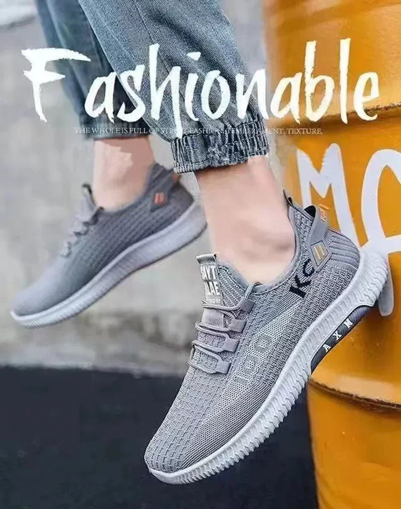 Calçado esportivo masculino de malha transpirable, calzado casual, tendência confortável de cem e um, novo verão