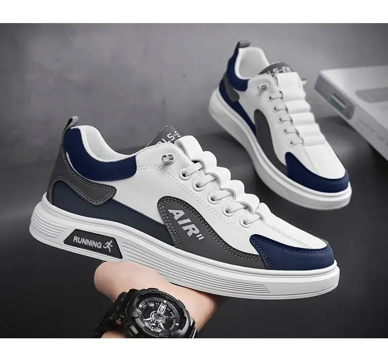 Zapatillas De deporte para Hombre tendencia 2025, nuevos Zapatos De Hombre De cuero a la moda, Zapatos informales De moda para Hombre, Zapatos deportivos para correr, Zapatos De Hombre