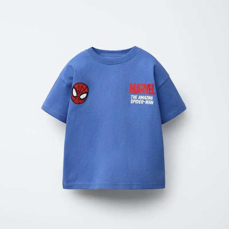 Ropa de verano de diseño moderno para niños, camiseta de dibujos animados, ropa para bebés, camisetas de manga corta, camisetas holgadas de moda para niños de 1 a 6 años